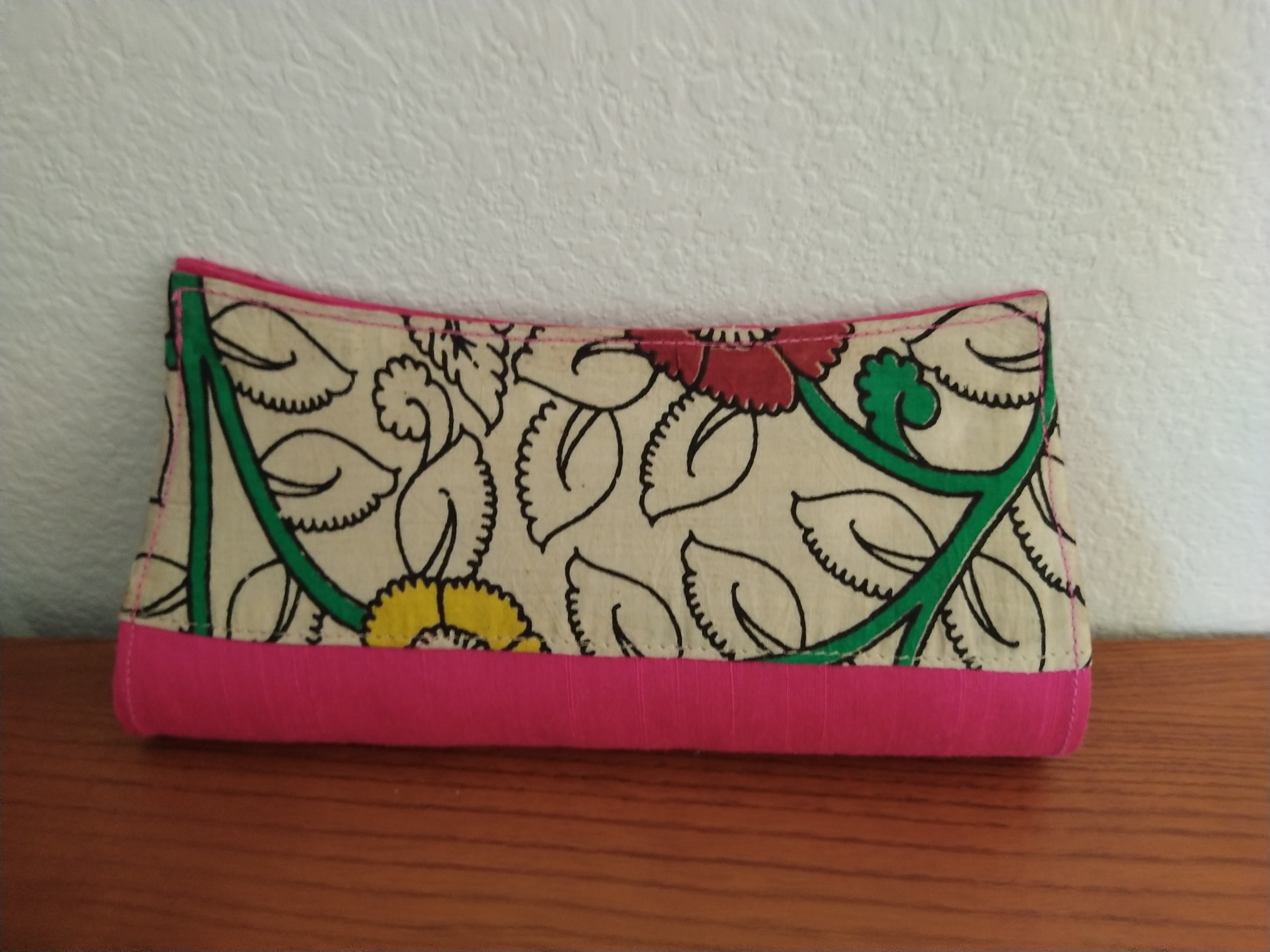Raw Silk Kalamkari Clutch
